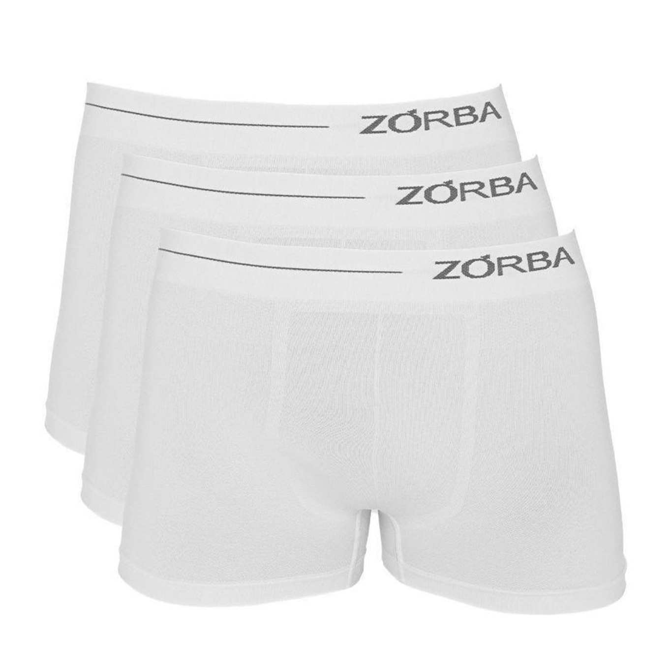 Kit 3 Cuecas Zorba Boxer sem Costura - Adulto - Foto 1