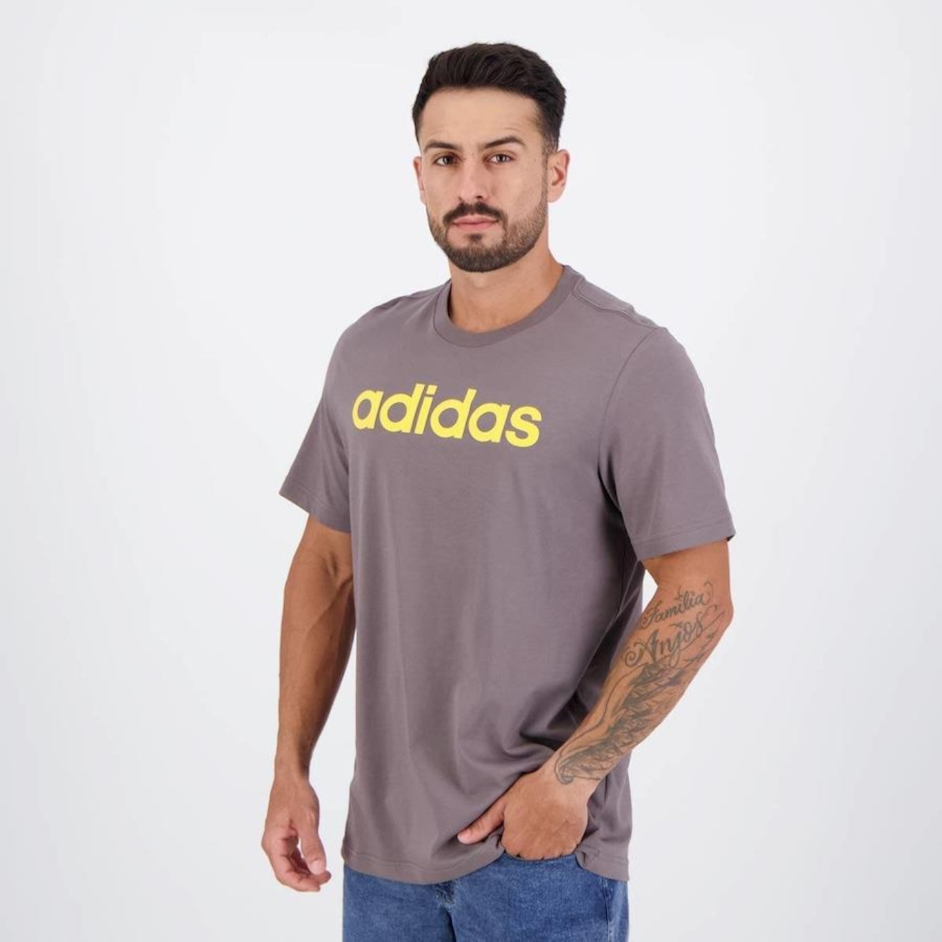 Camiseta adidas Logo Linear - Masculina - Foto 3