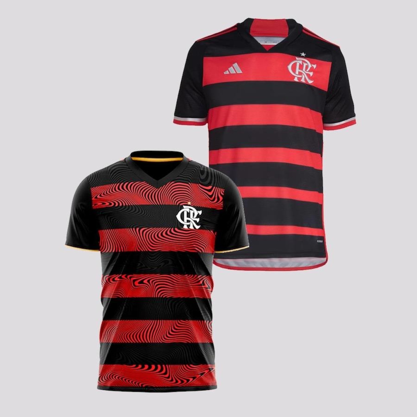 Kit Camisa do Flamengo I 2024 adidas - Masculina + Camisa Flamengo Brains - Masculina - Foto 1