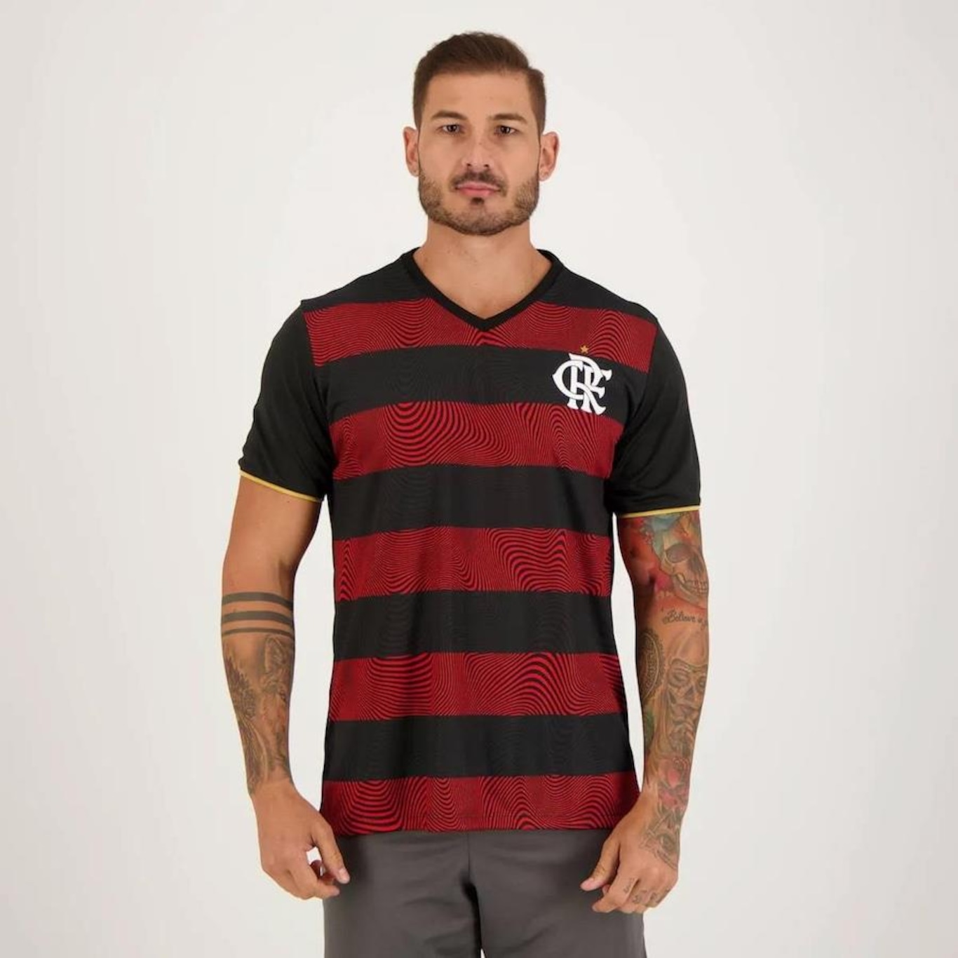 Kit Camisa do Flamengo I 2024 adidas - Masculina + Camisa Flamengo Brains - Masculina - Foto 2