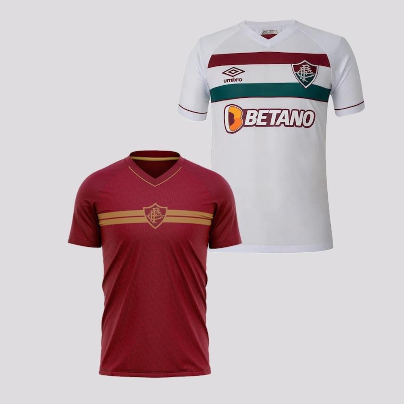 Kit Camisa do Fluminense Ii 2023 Umbro - Masculina + Camisa Fluminense Prank - Masculina - Foto 1