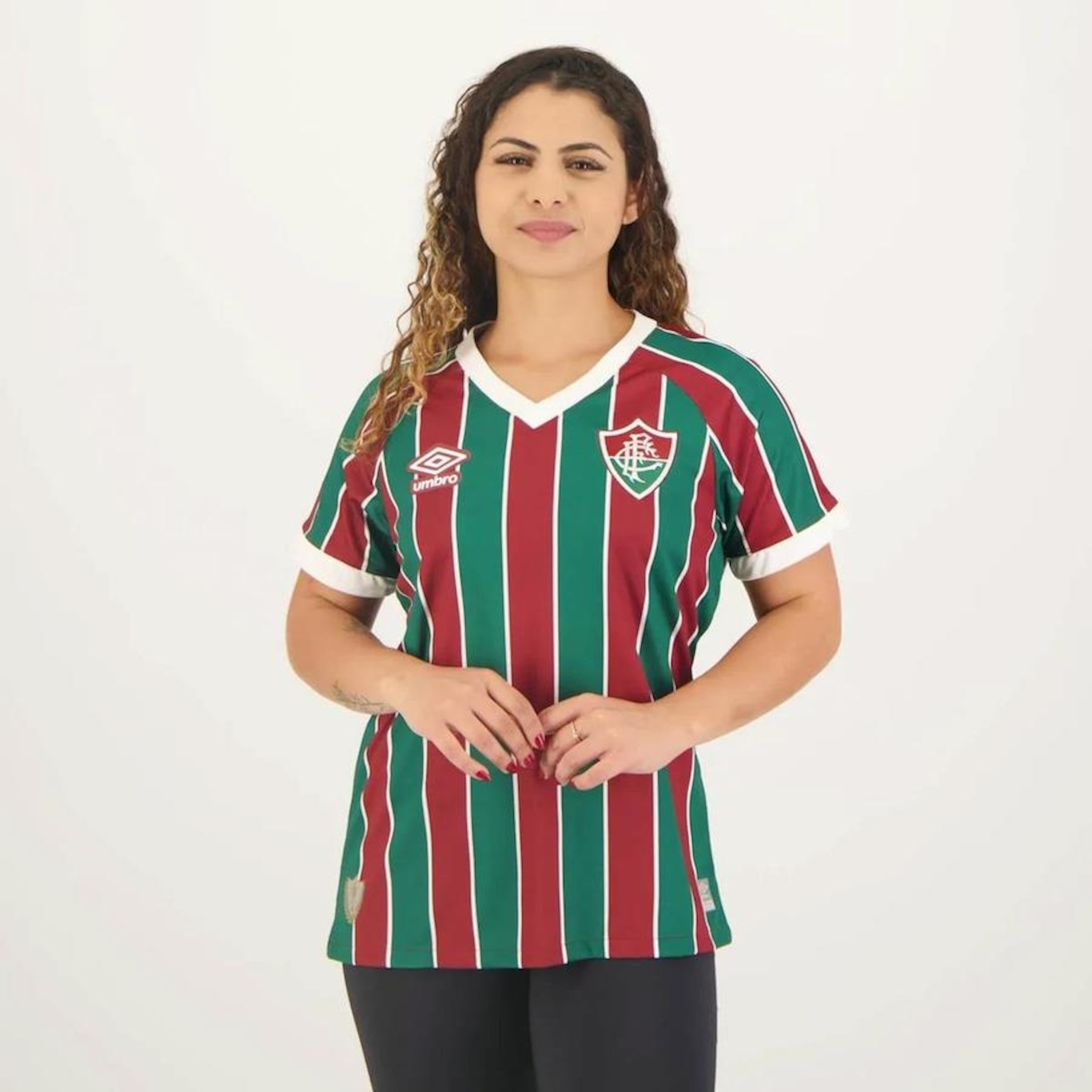 Kit Camisa do Fluminense I 2023 Umbro - Feminina + Camisa Fluminense Prank - Feminina - Foto 4