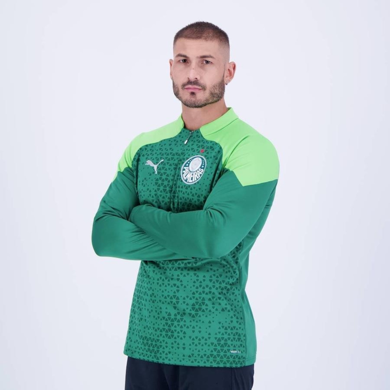 Blusão Térmico do Palmeiras Puma Training Fleece - Masculino - Foto 4