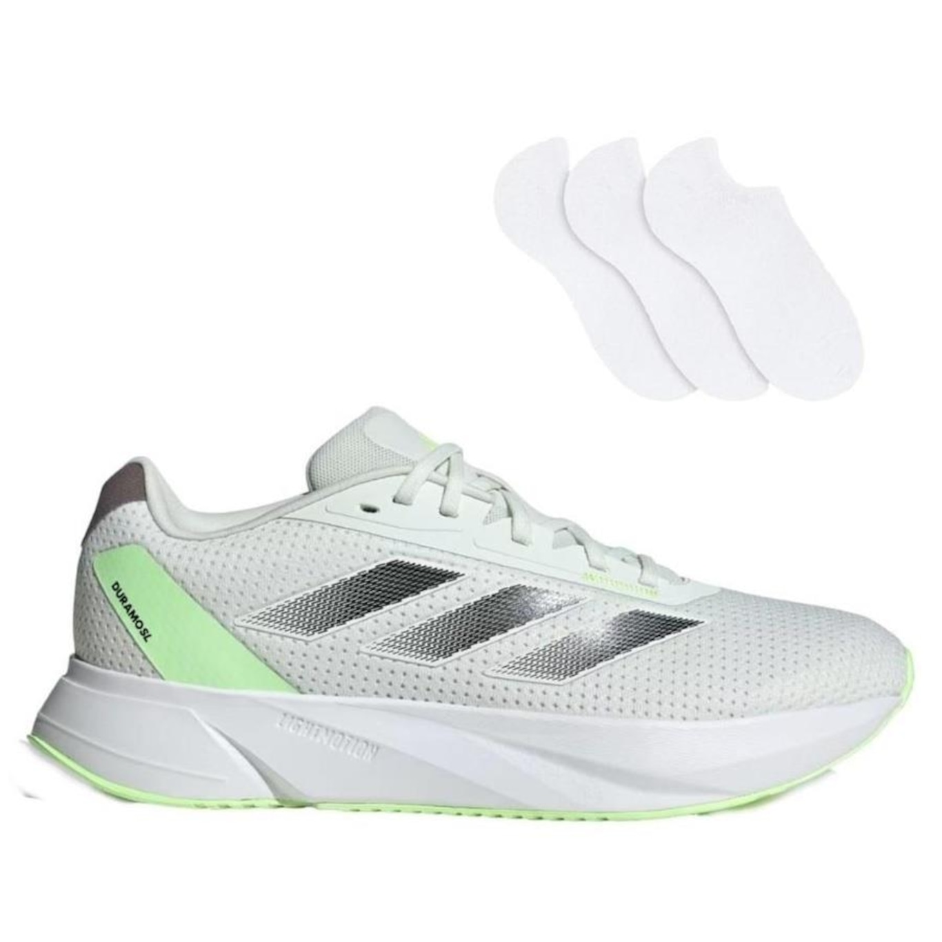 Kit Tênis adidas Duramo Sl + 3 Pares de Meias - Masculino - Foto 1