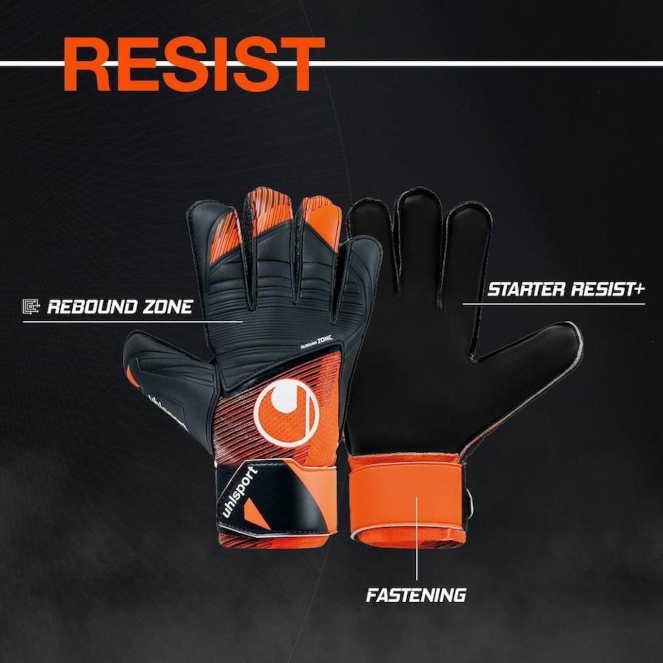 Luvas de Goleiro Uhlsport Starter Resist+ - Adulto - Foto 5