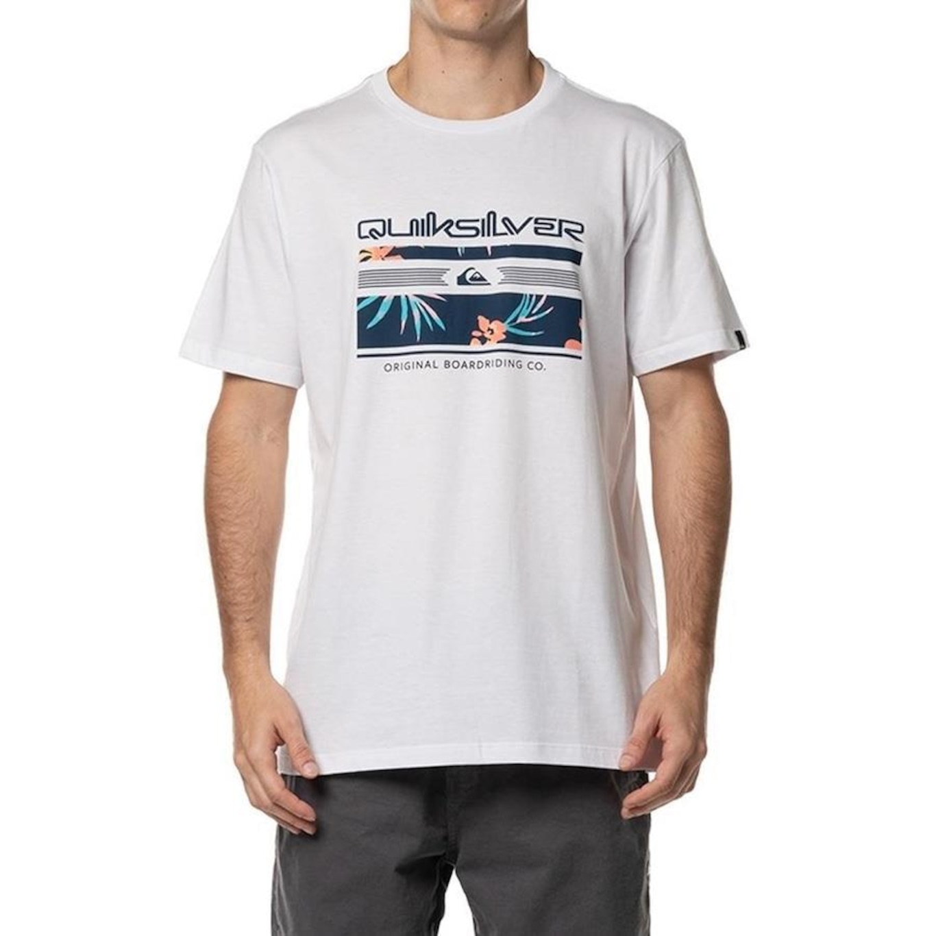 Camiseta Quiksilver Hide Floral Locked - Masculina - Foto 1