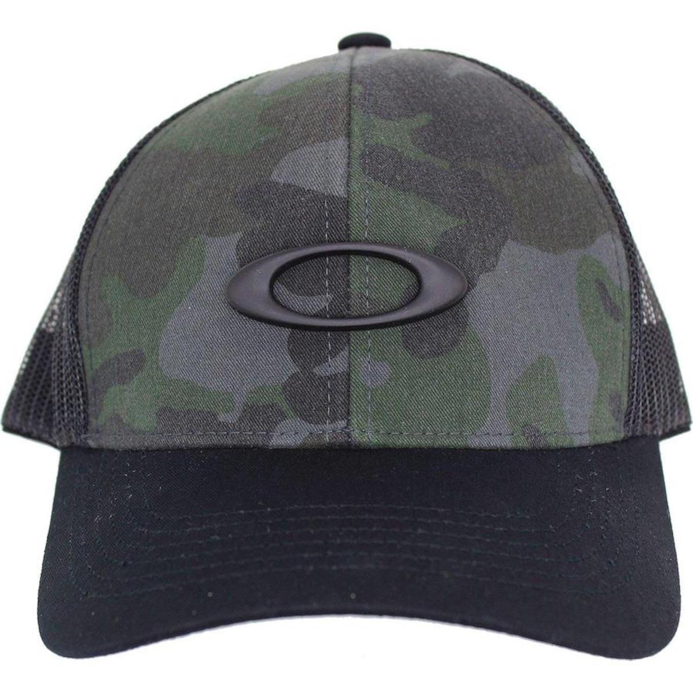 Boné Aba Curva Oakley Metal Ellipse Camo Trucker Adulto - Foto 1