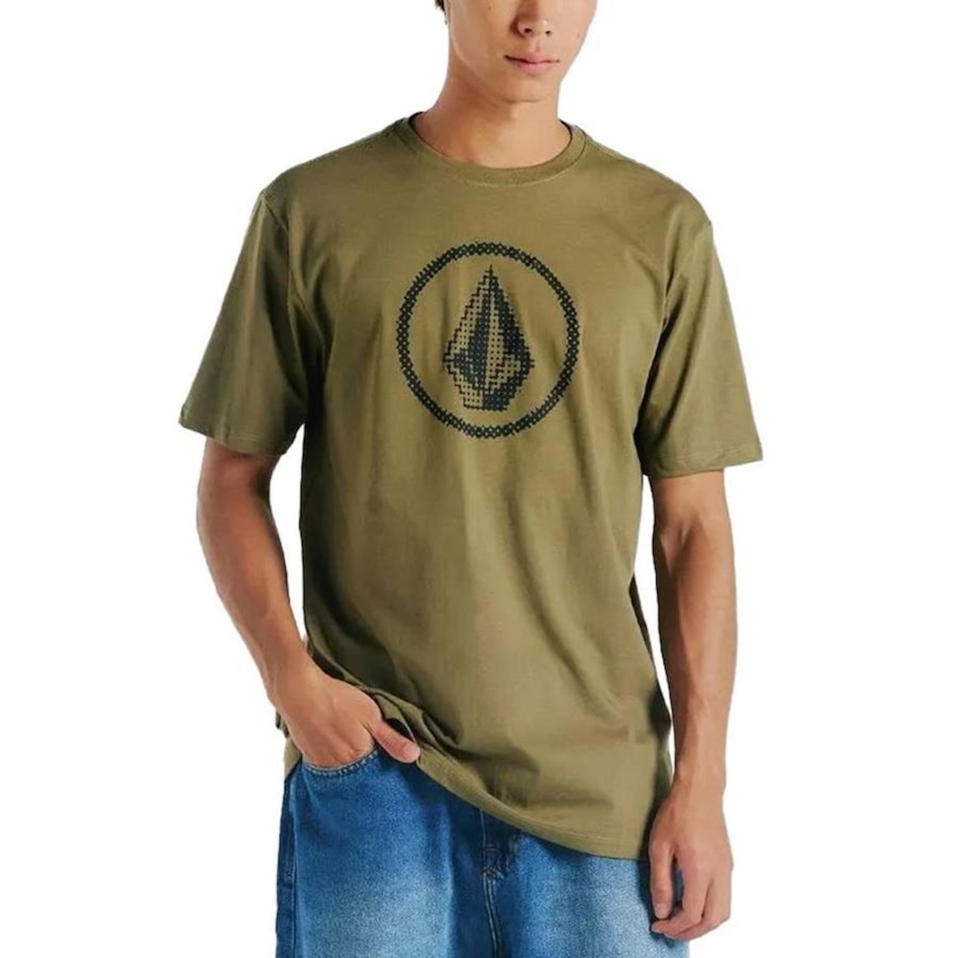 Camiseta Volcom Circle Stone - Masculina - Foto 1