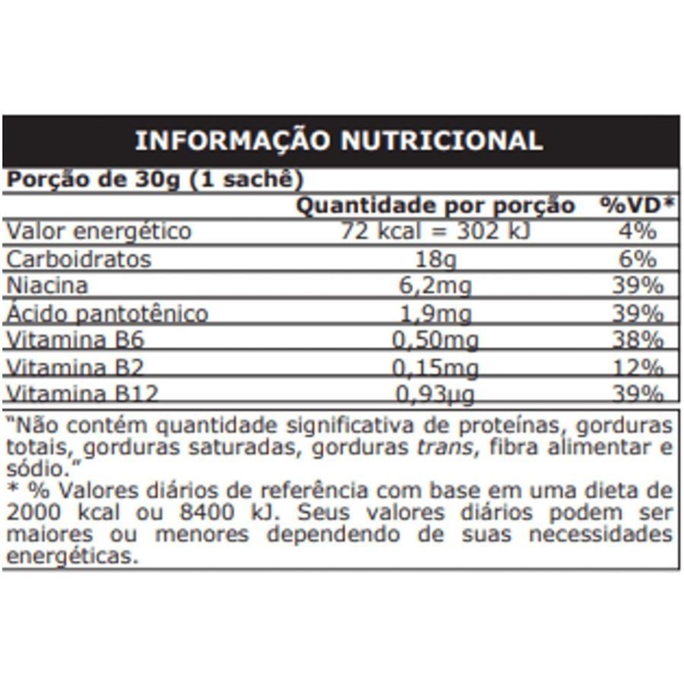 Carb Up Gel Black Probiótica 10 Sachês 30G Baunilha Carboidrato Energético - Foto 2