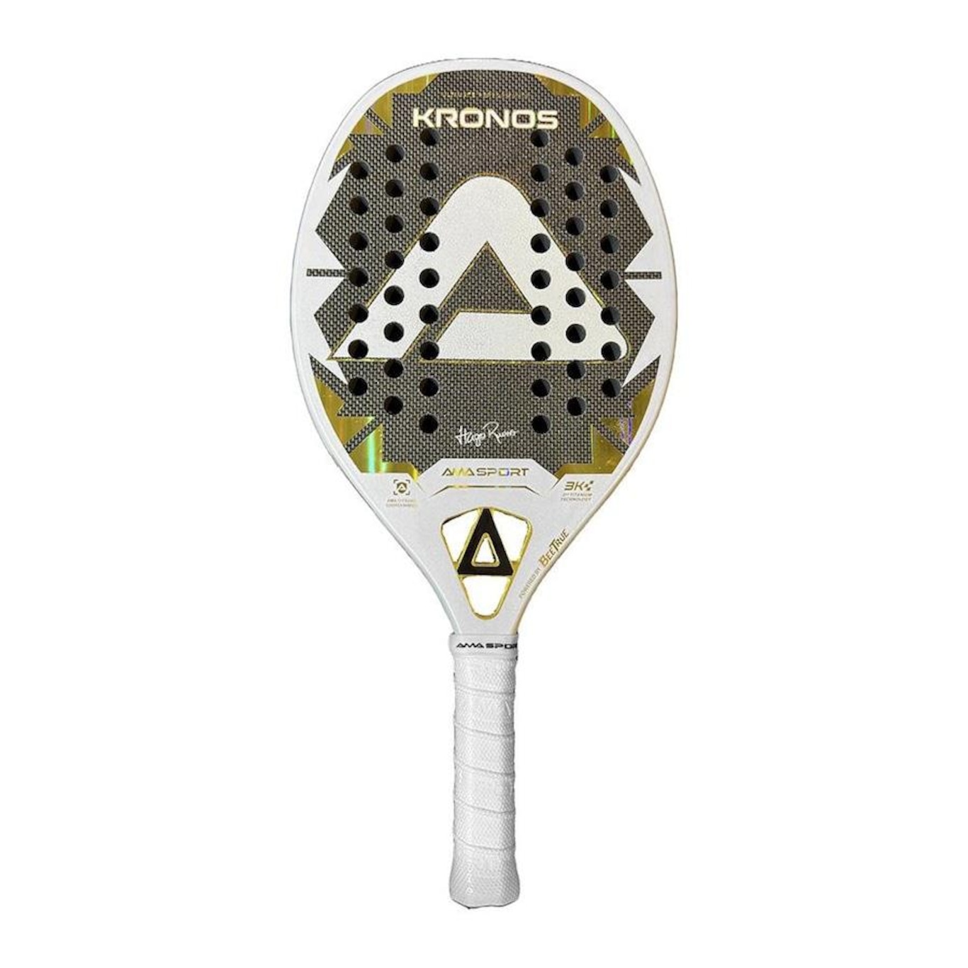 Raquete Beach Tennis Ama Sport Kronos Titanium Hugo Russo 3K - Foto 1