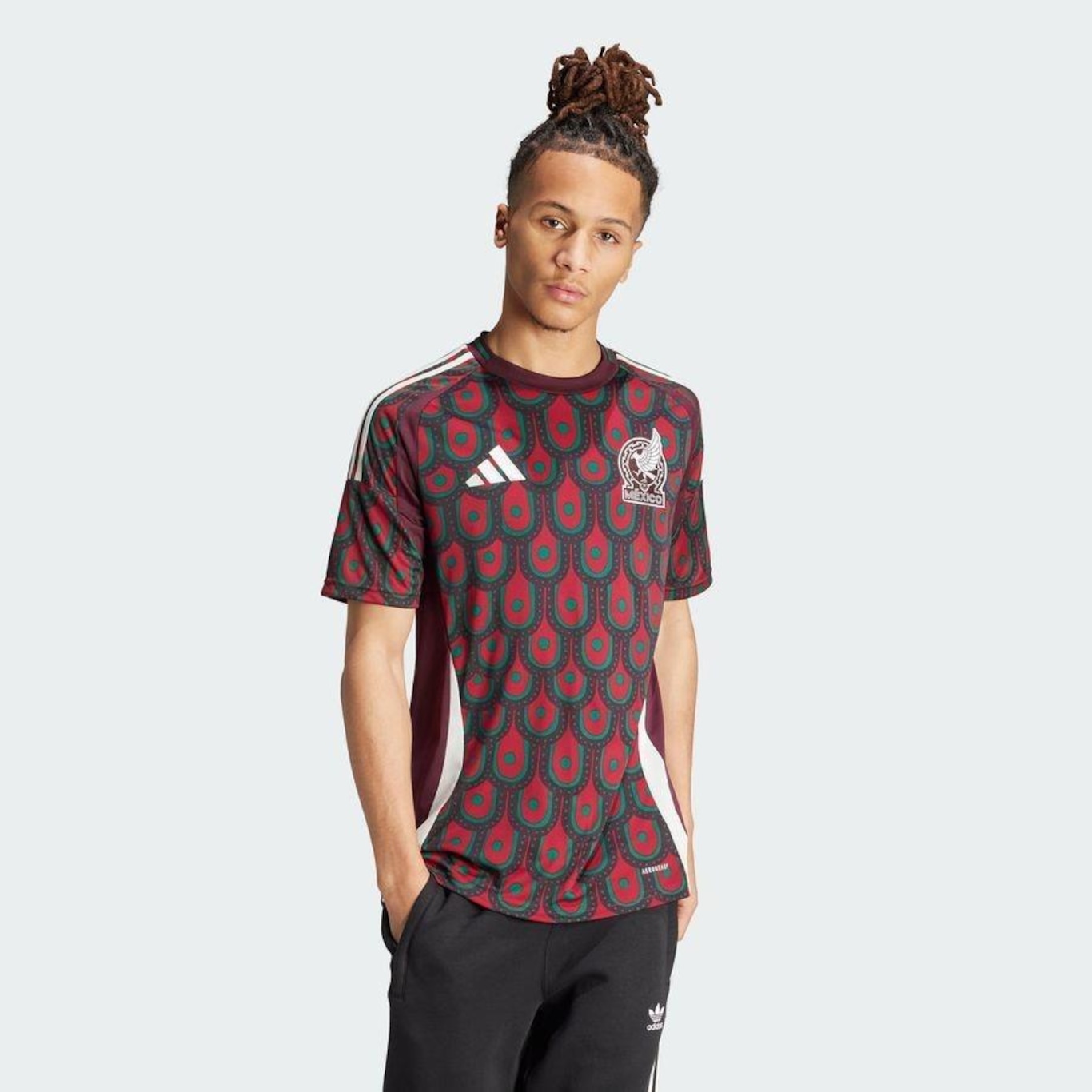 Camisa 1 do México 24 adidas - Masculina - Foto 2