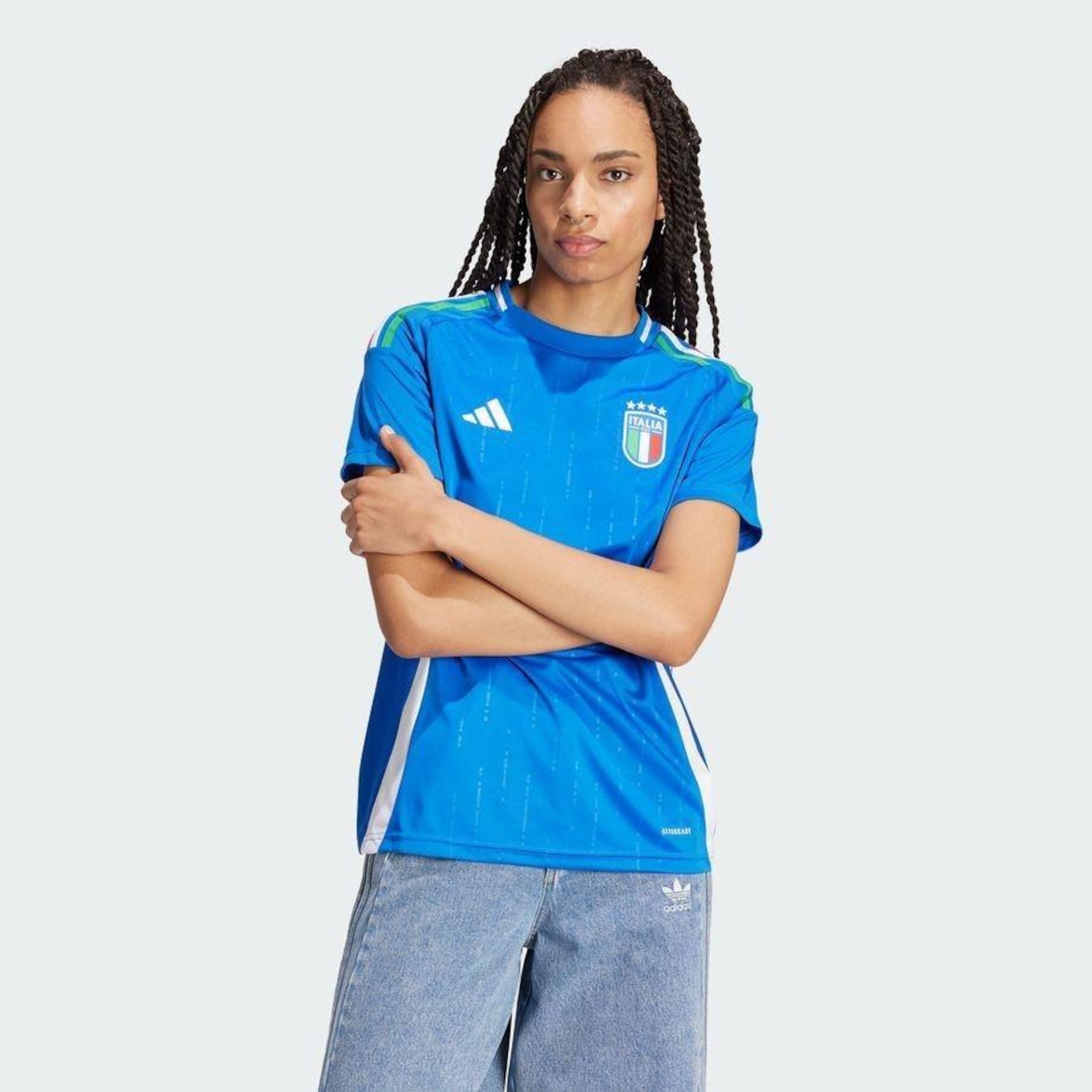 Camisa 1 da Itália 24 adidas - Feminina - Foto 2