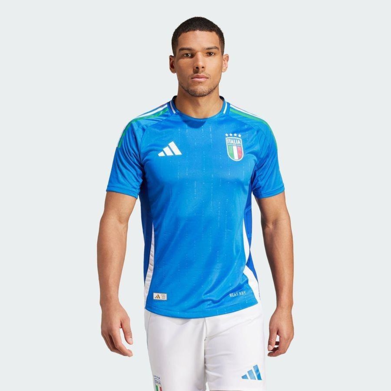 Camisa 1 da Itália 2024 Authentic adidas - Masculina - Foto 2