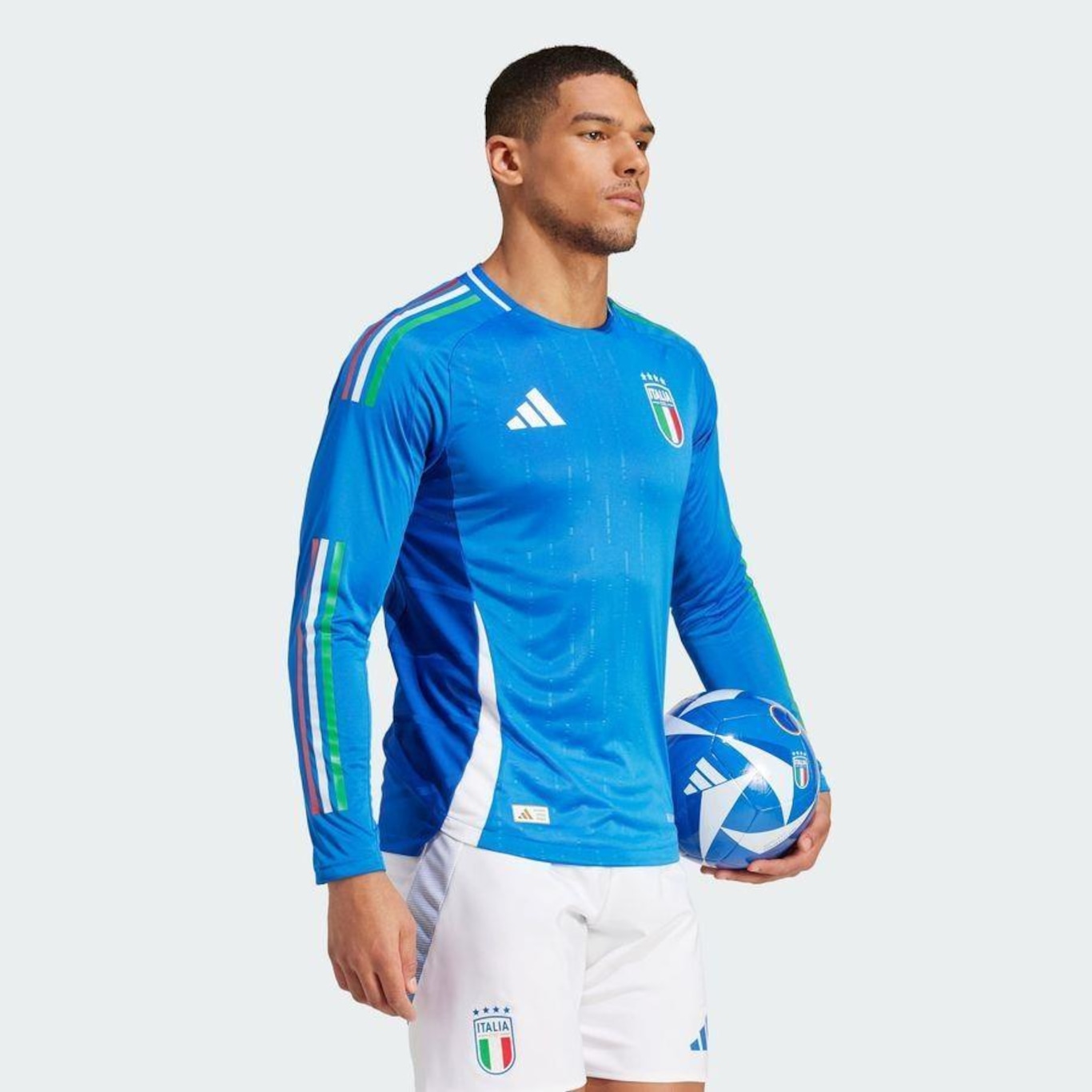 Camisa 1 da Itália 2024 Authentic adidas - Masculina - Foto 5