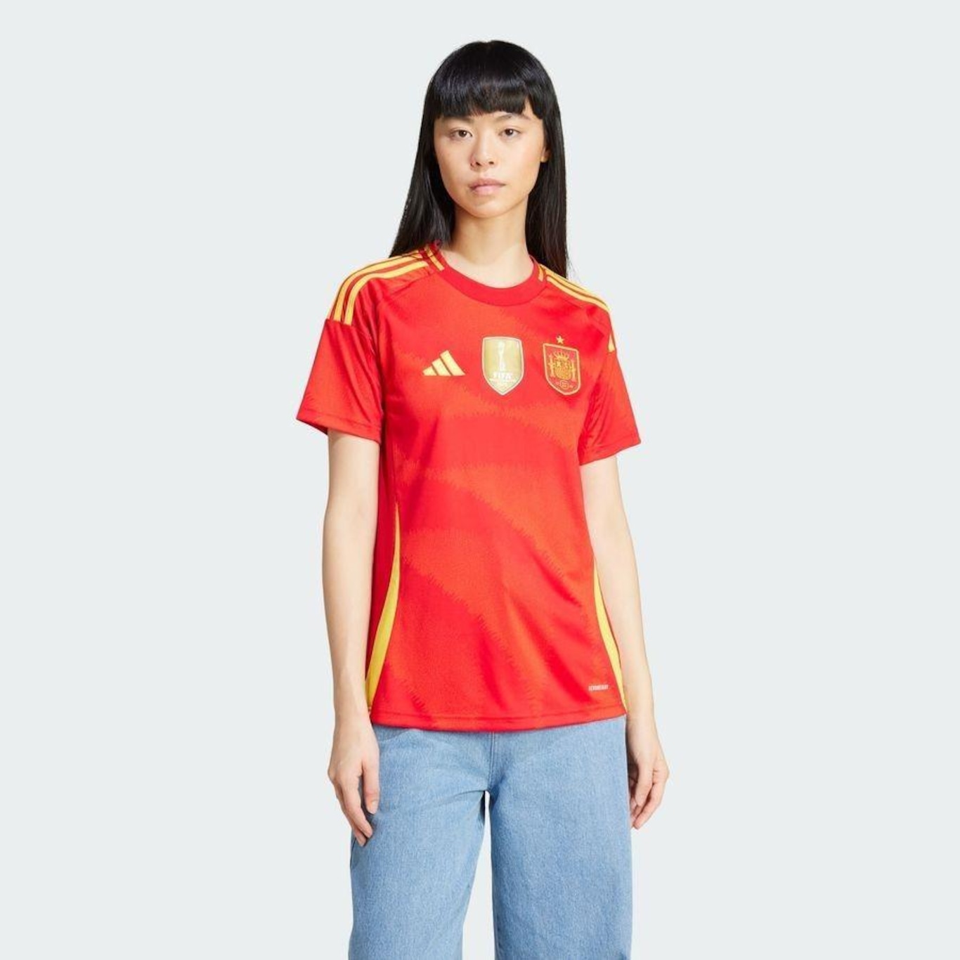 Camisa 1 da Espanha 24 adidas - Feminina - Foto 2