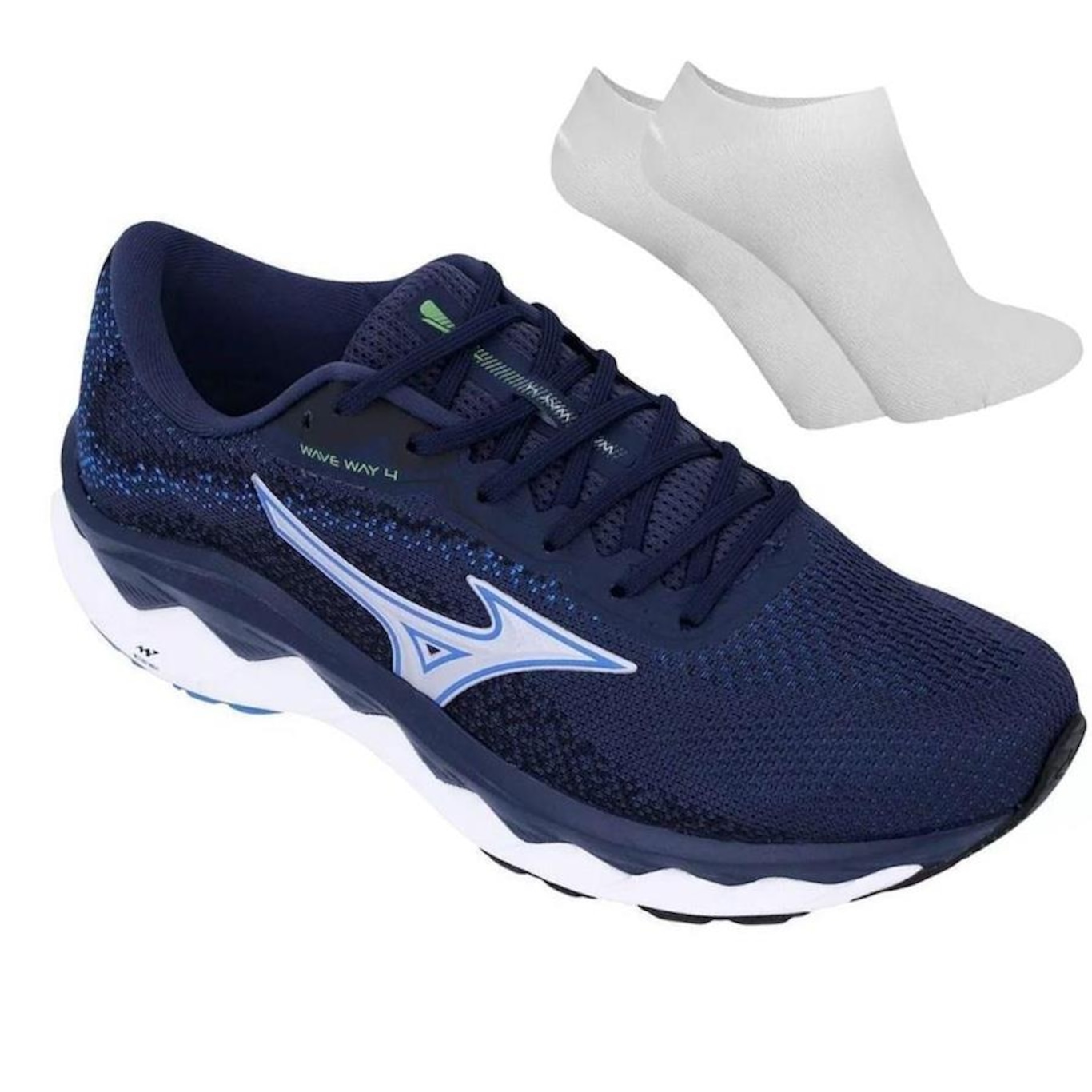 Tênis Mizuno Wave Way 4 + Par de Meia - Masculino - Foto 1