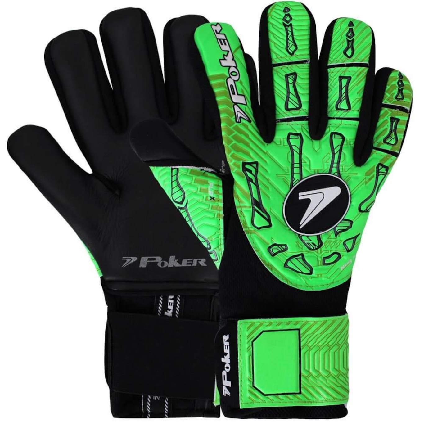 Luvas de Goleiro Poker Profissional Hug Flex 4 - Adulto - Foto 1