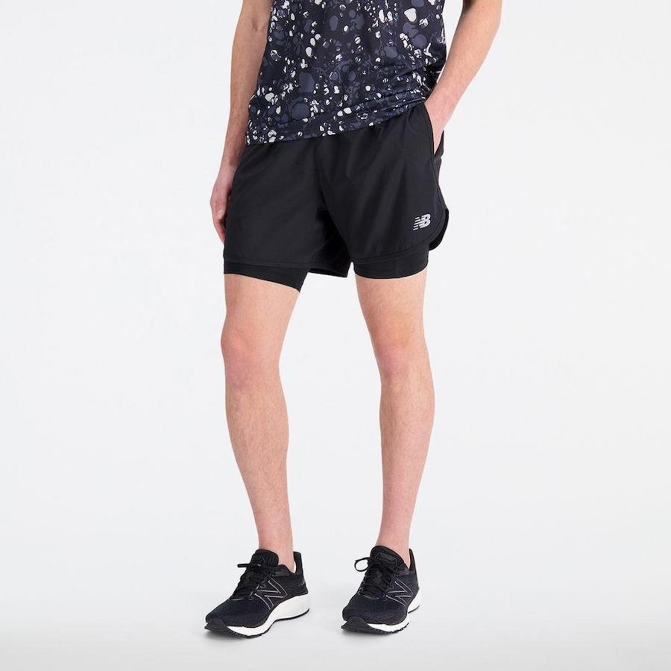 Short New Balance Accelerate 2 em 1 - Masculino - Foto 2