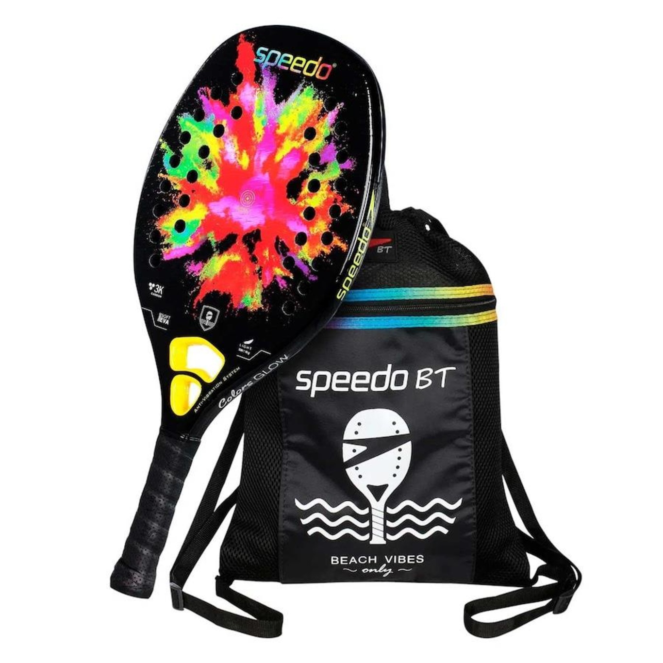 Raquete de Beach Tennis 3K Colors Glow + Beach Bag Speedo Colors - Foto 5