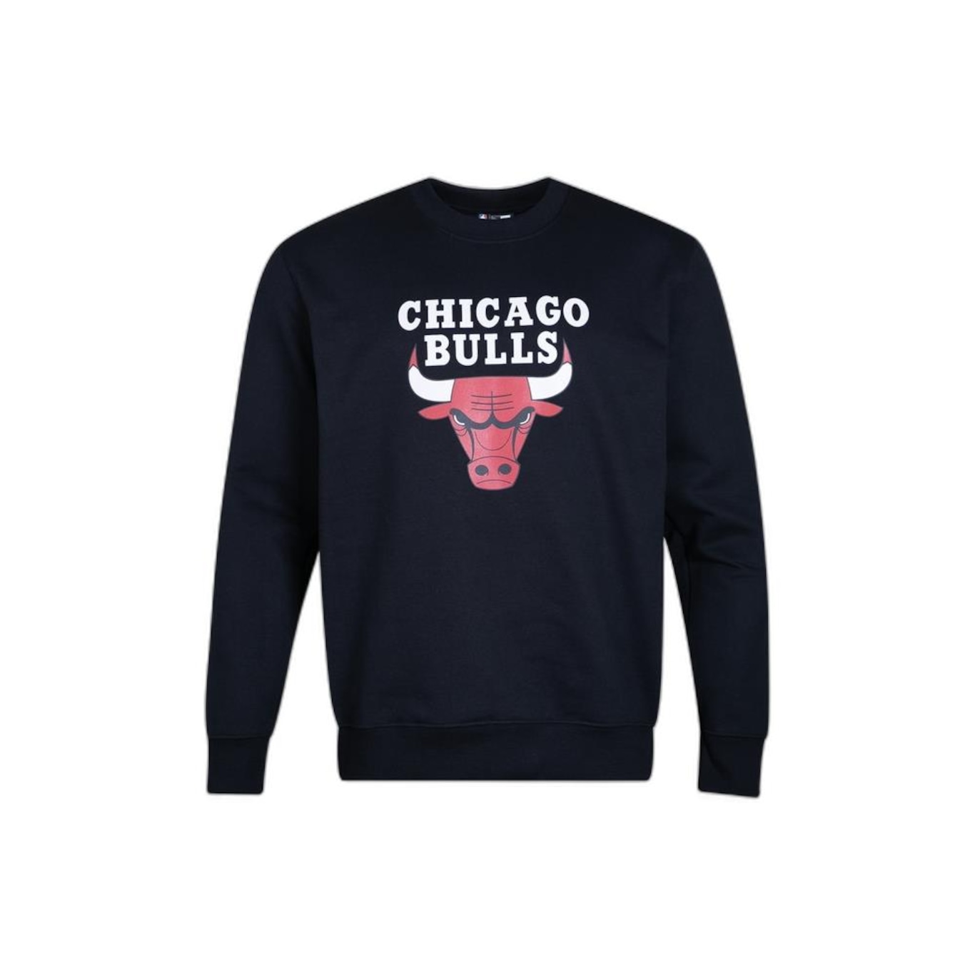 Blusão de Moletom sem Capuz New Era Careca Chicago Bulls Core Nba - Masculino - Foto 1