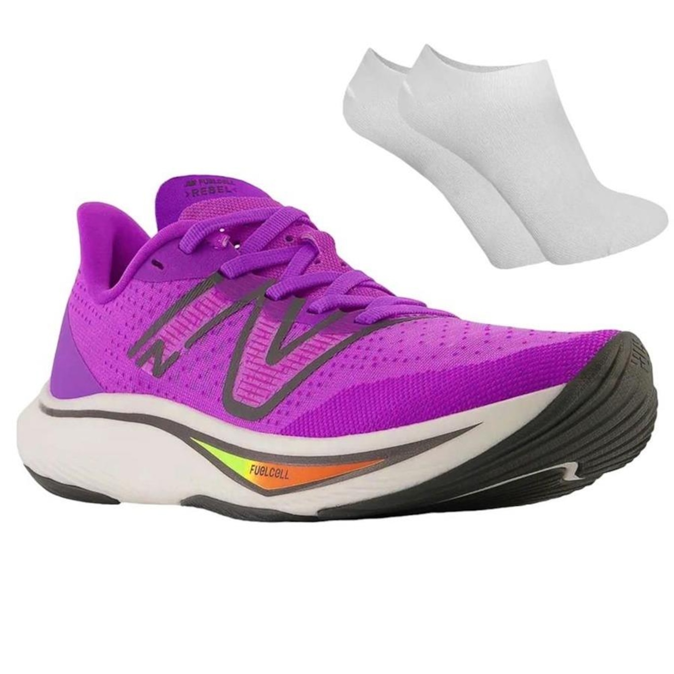 Kit Tênis New Balance Rebel V3 + Par de Meias - Feminino - Foto 1