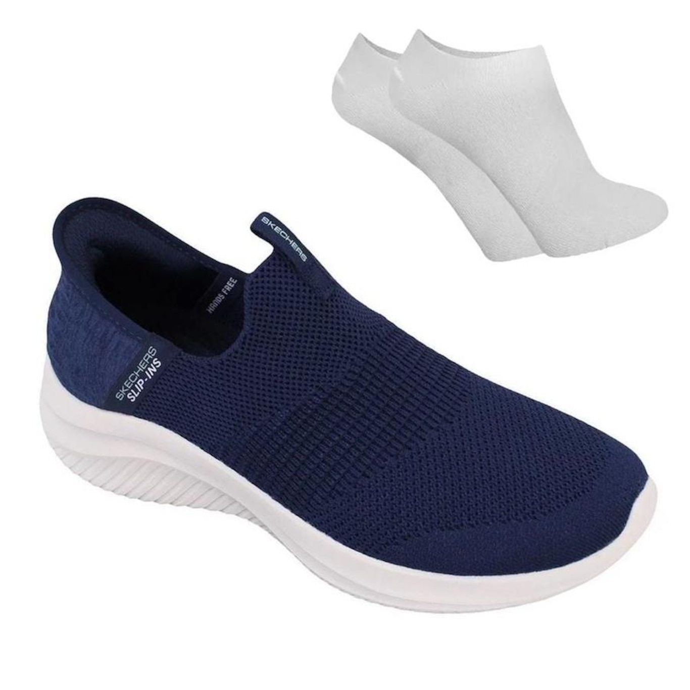 Kit Tênis Skechers Ultra Flex 3.0 + Par de Meias - Feminino - Foto 1