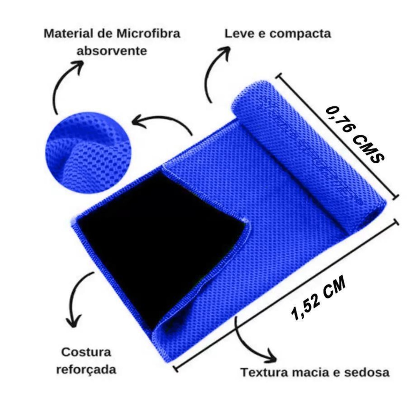 Toalha de Microfibra Gold Sports Ultra II Refrescante Cool - 76X152 cms - Foto 2