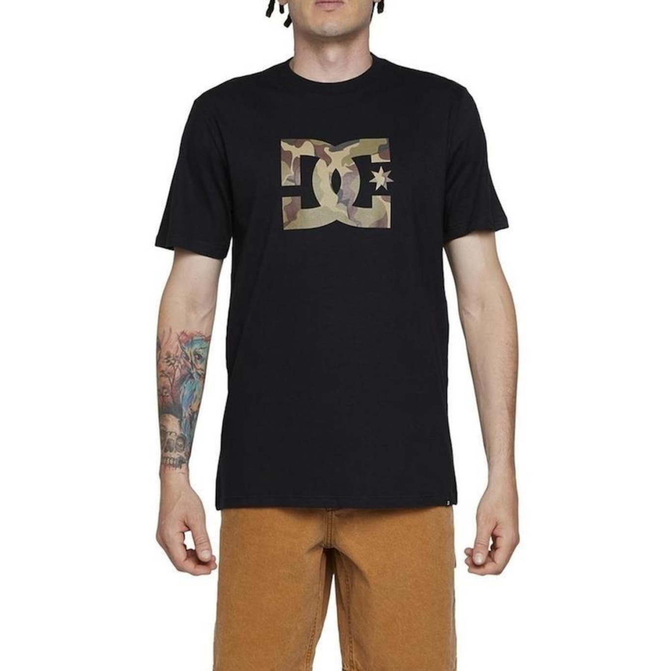 Camiseta Dc Shoes Dc Star Camo Fill - Masculina - Foto 3