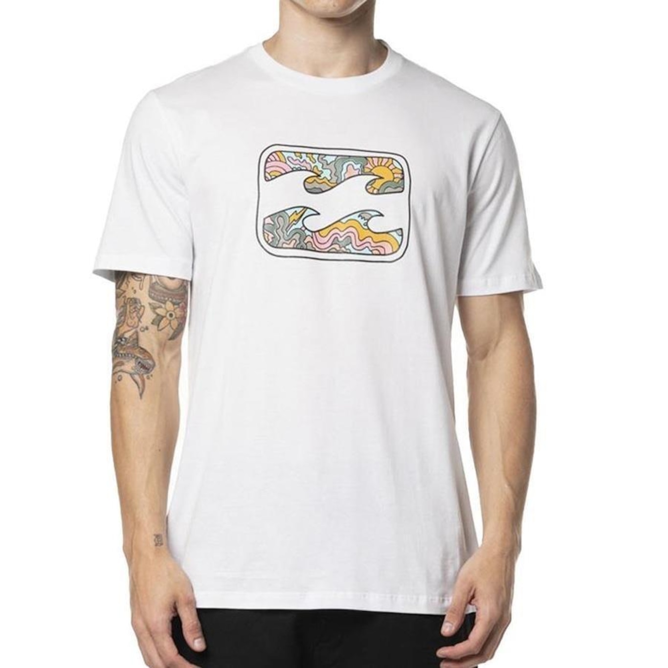 Camiseta Billabong Crayon Wave II - Masculina - Foto 1