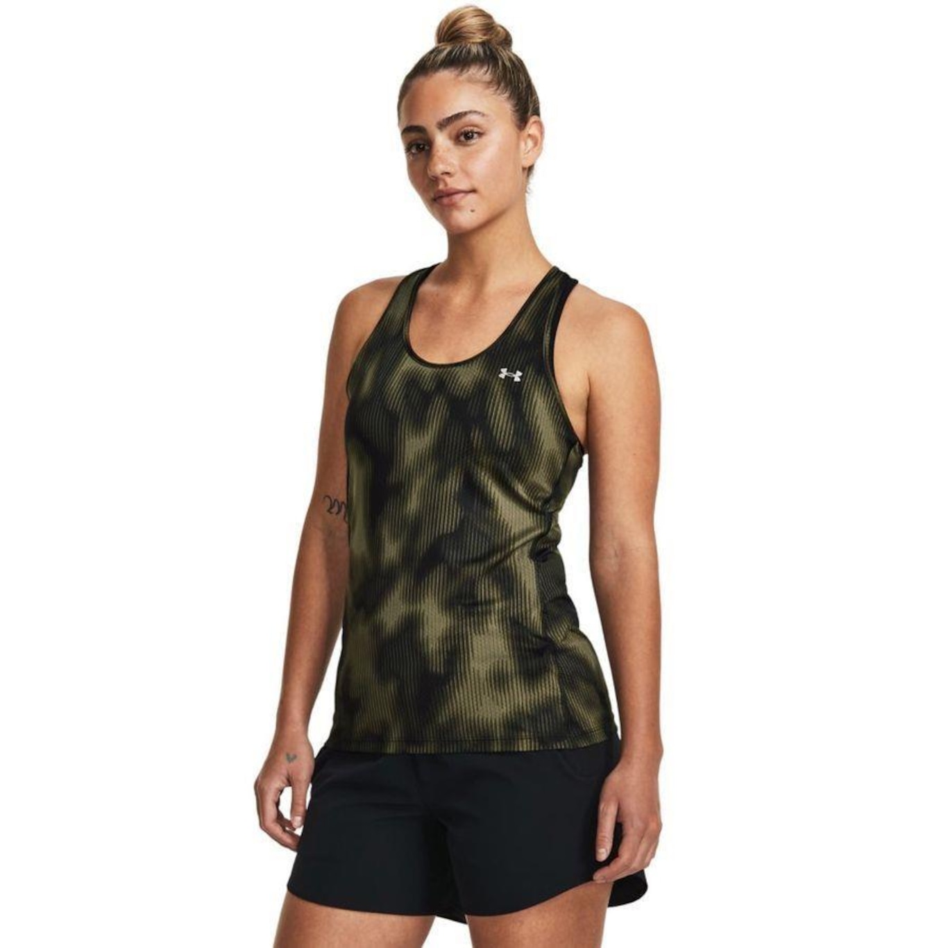 Camiseta Regata de Treino Under Armour Hg Armour Racer Print - Feminina - Foto 1