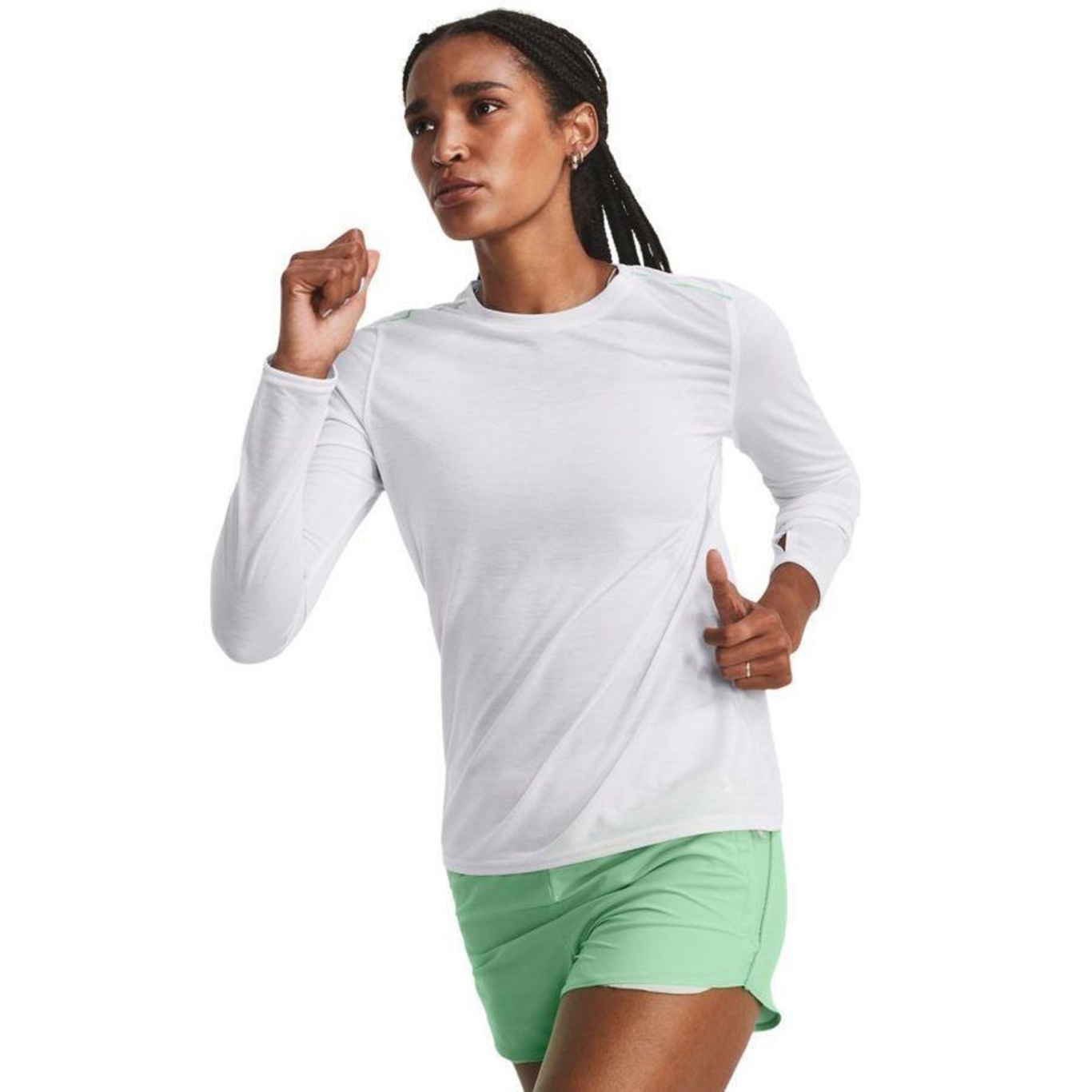 Camiseta Manga Longa de Treino Under Armour Anywhere - Feminina - Foto 1