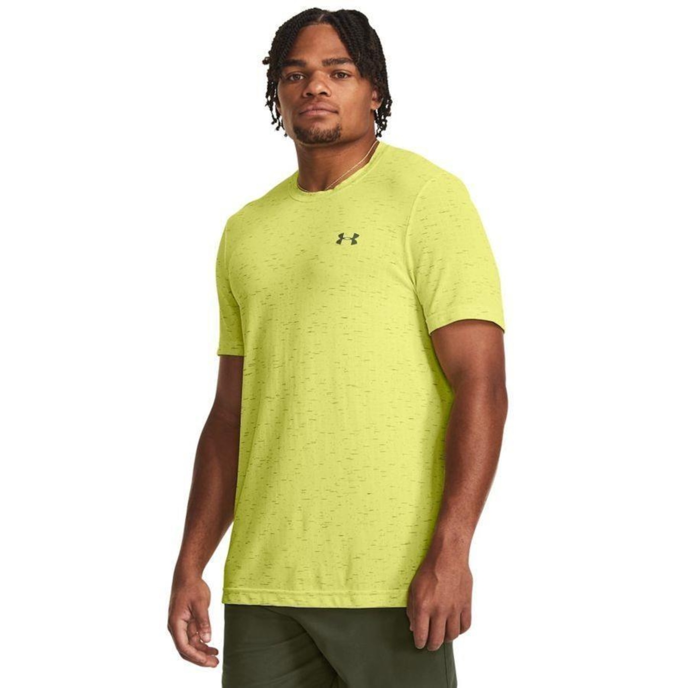 Camiseta de Treino Masculina Under Armour Seamless Grid - Foto 1