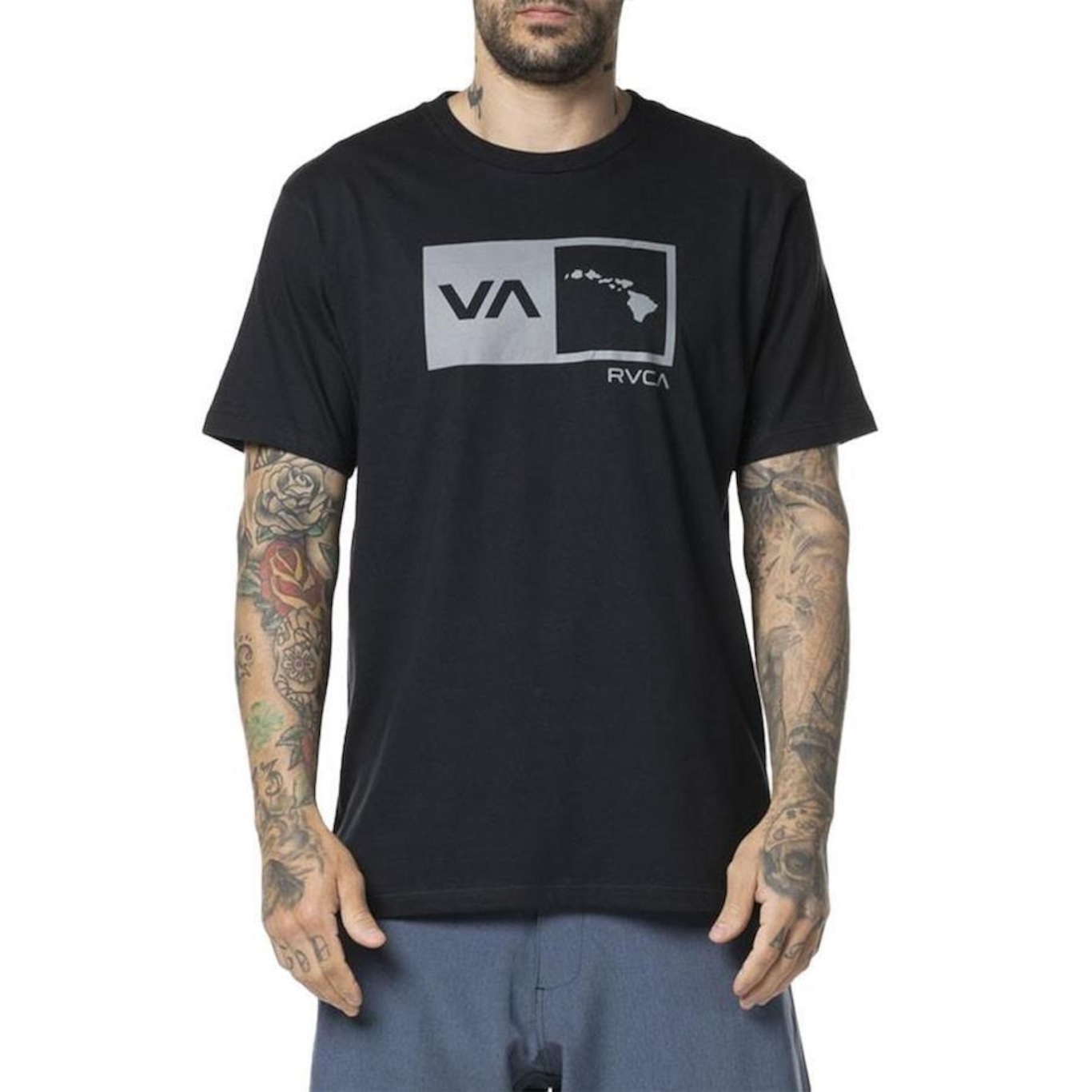 Camiseta Rvca Island Balance Box - Masculina - Foto 1