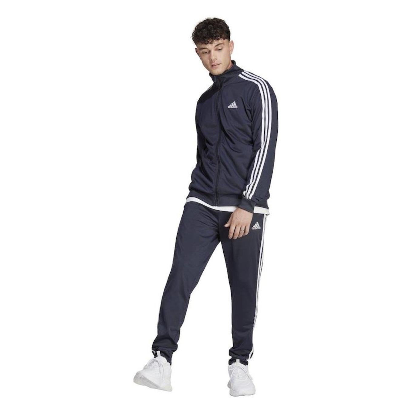 Agasalho adidas 3 Stripes - Masculino - Foto 1