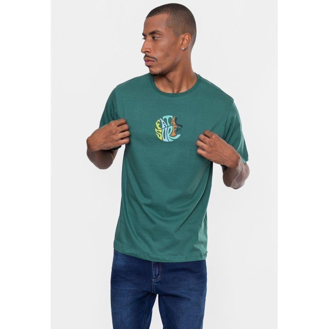 Camiseta Fatal Masculina Estampada Joy Dark Forest - Masculina - Foto 4