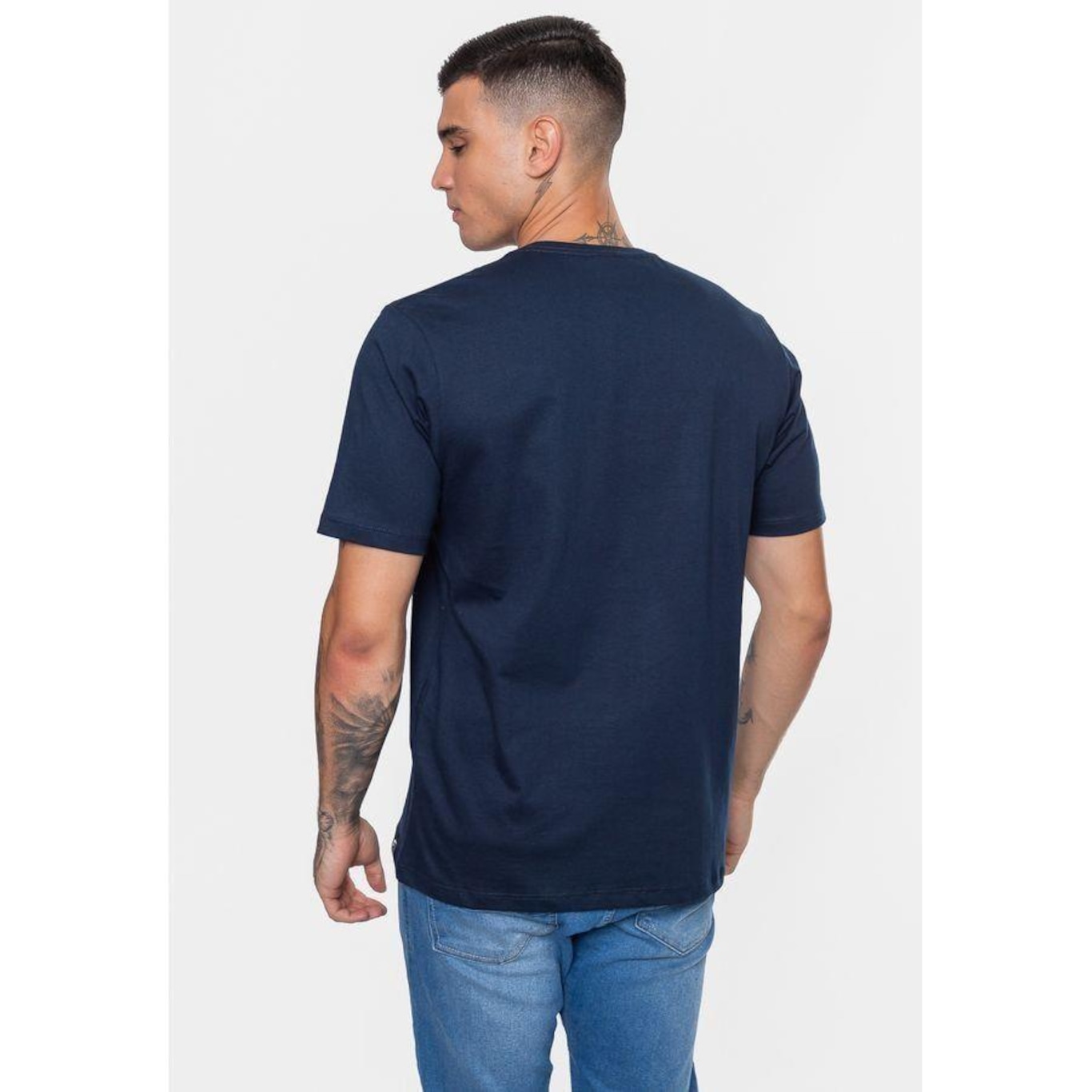 Camiseta Fatal Masculina Estampada Joy Navy Hipnose - Masculina - Foto 1