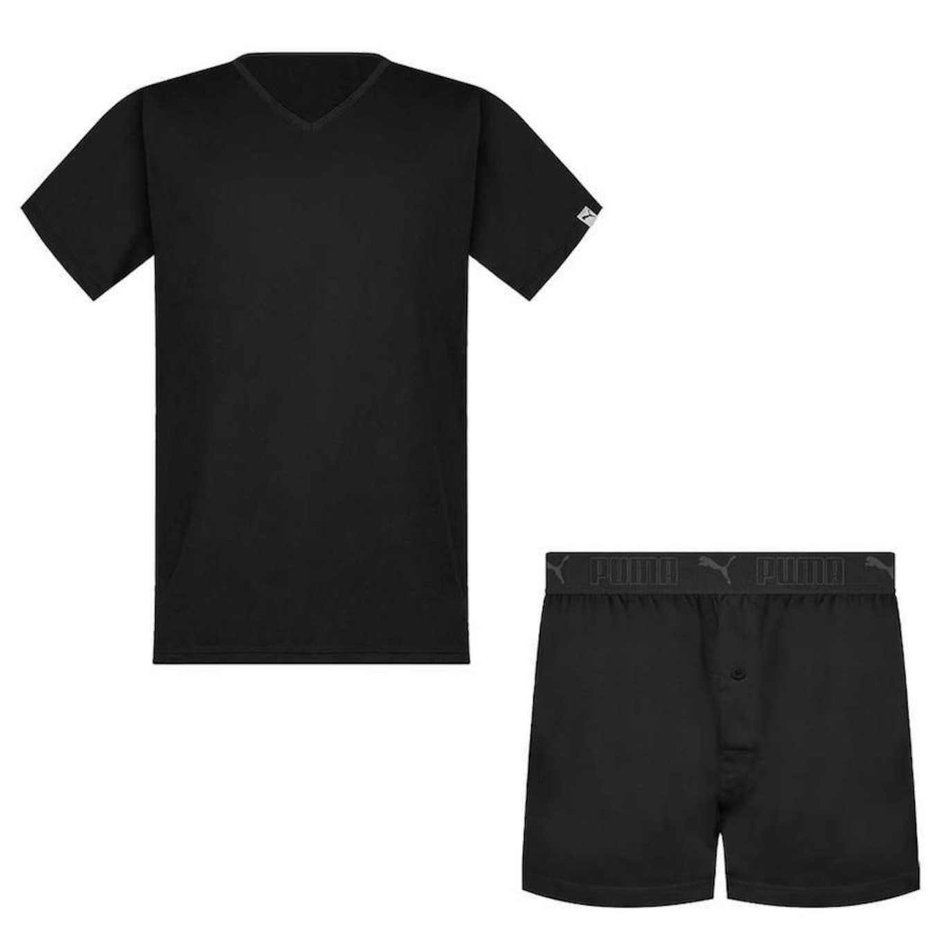 Conjunto Pijama Puma Camiseta + Samba Canção - Masculino - Foto 1