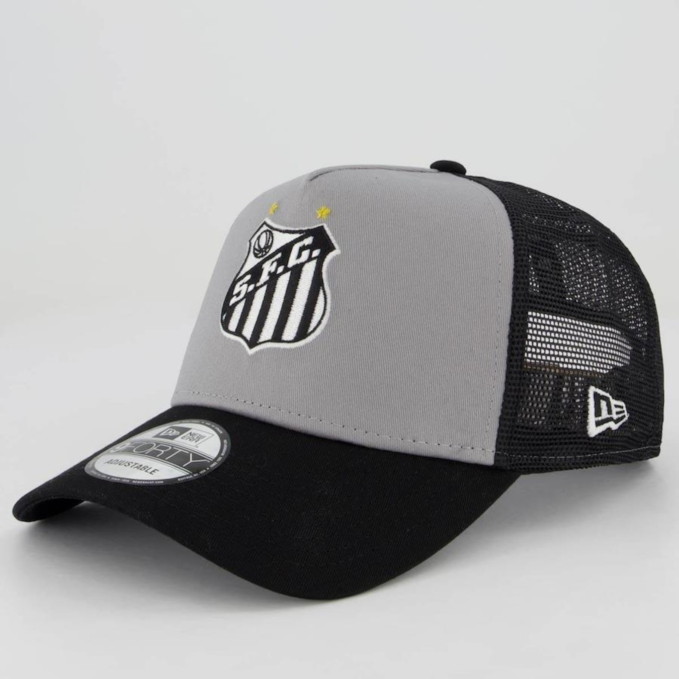 Boné Aba Curva New Era Santos Trucker - Snapback - Adulto - Foto 1