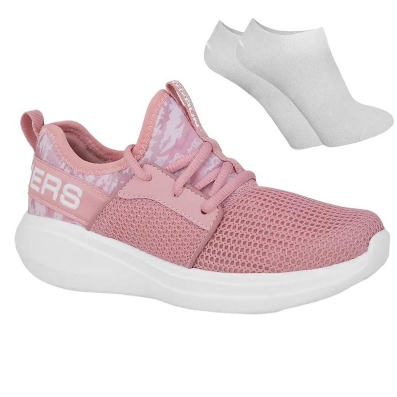 Kit Tênis Skechers Go Run Fast + Par de Meias - Feminino - Foto 1