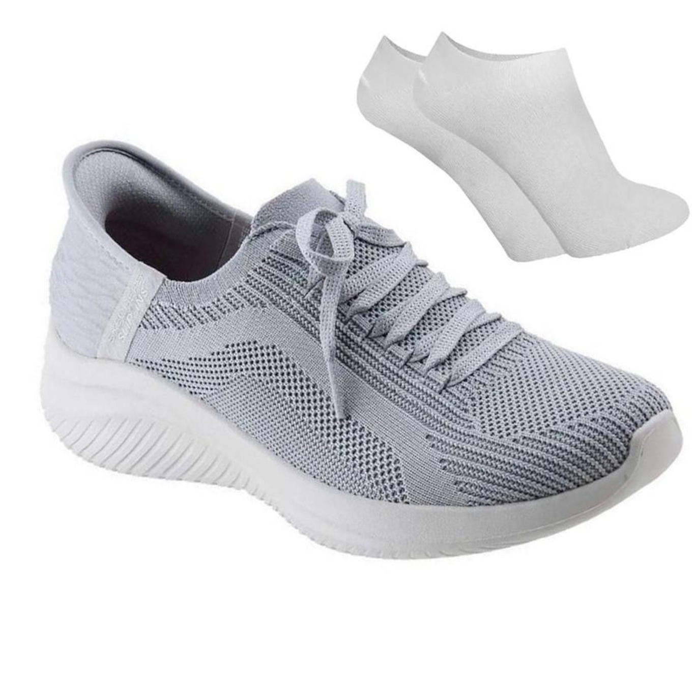 Kit Tênis Skechers Ultra Flex 3.0 + Par de Meias - Feminino - Foto 1