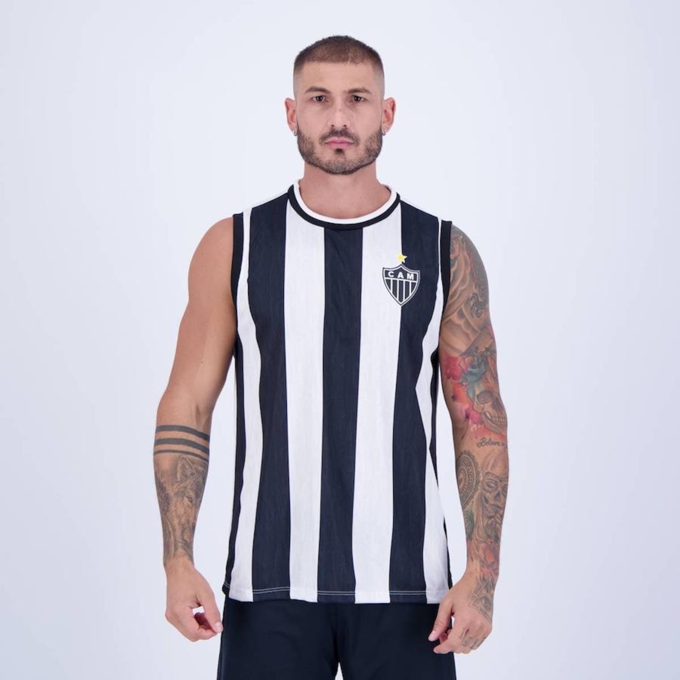 Camiseta Regata Atlético Mineiro Flood Braziline - Masculina - Foto 1