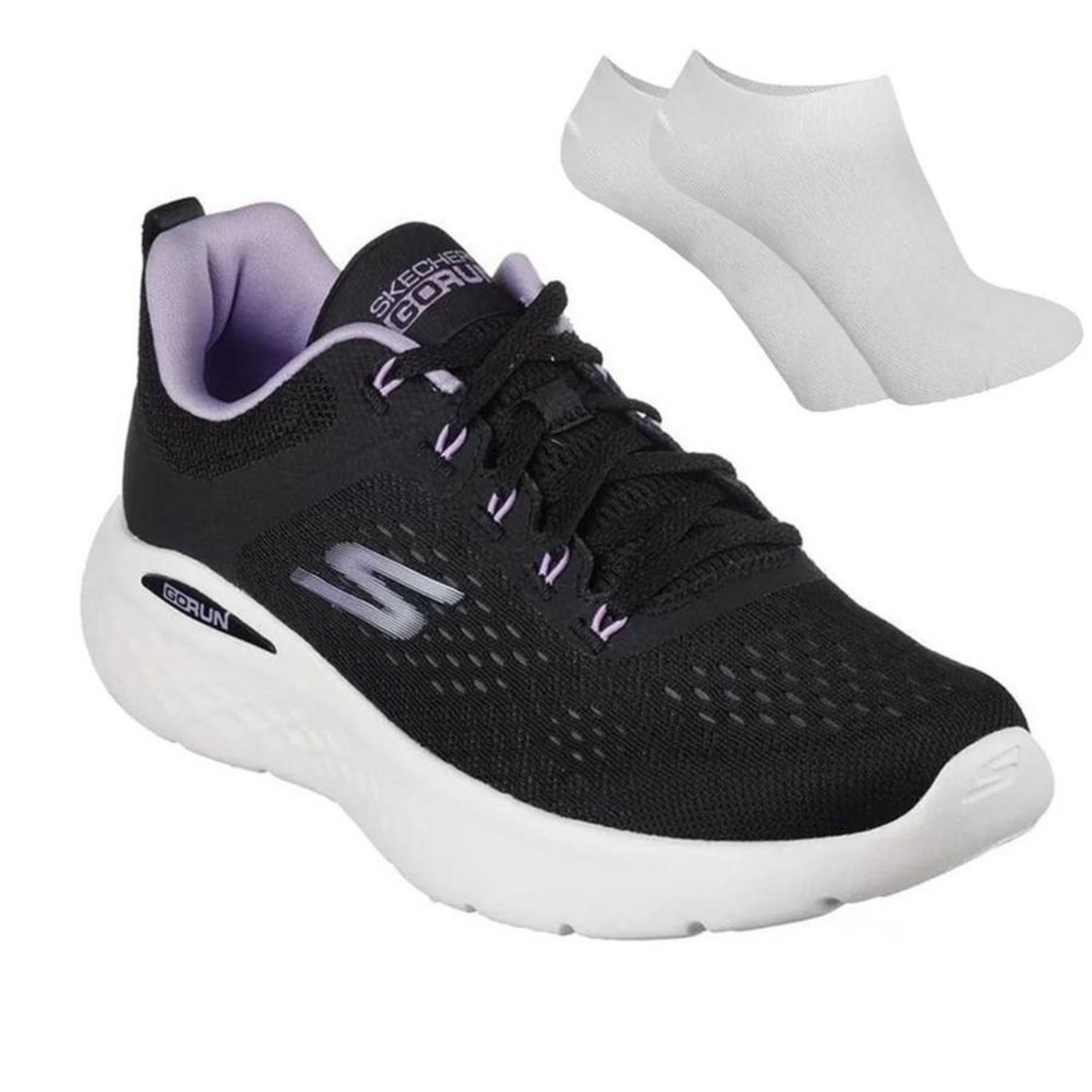 Kit Tênis Skechers Go Run Lite + Par de Meias - Feminino - Foto 1