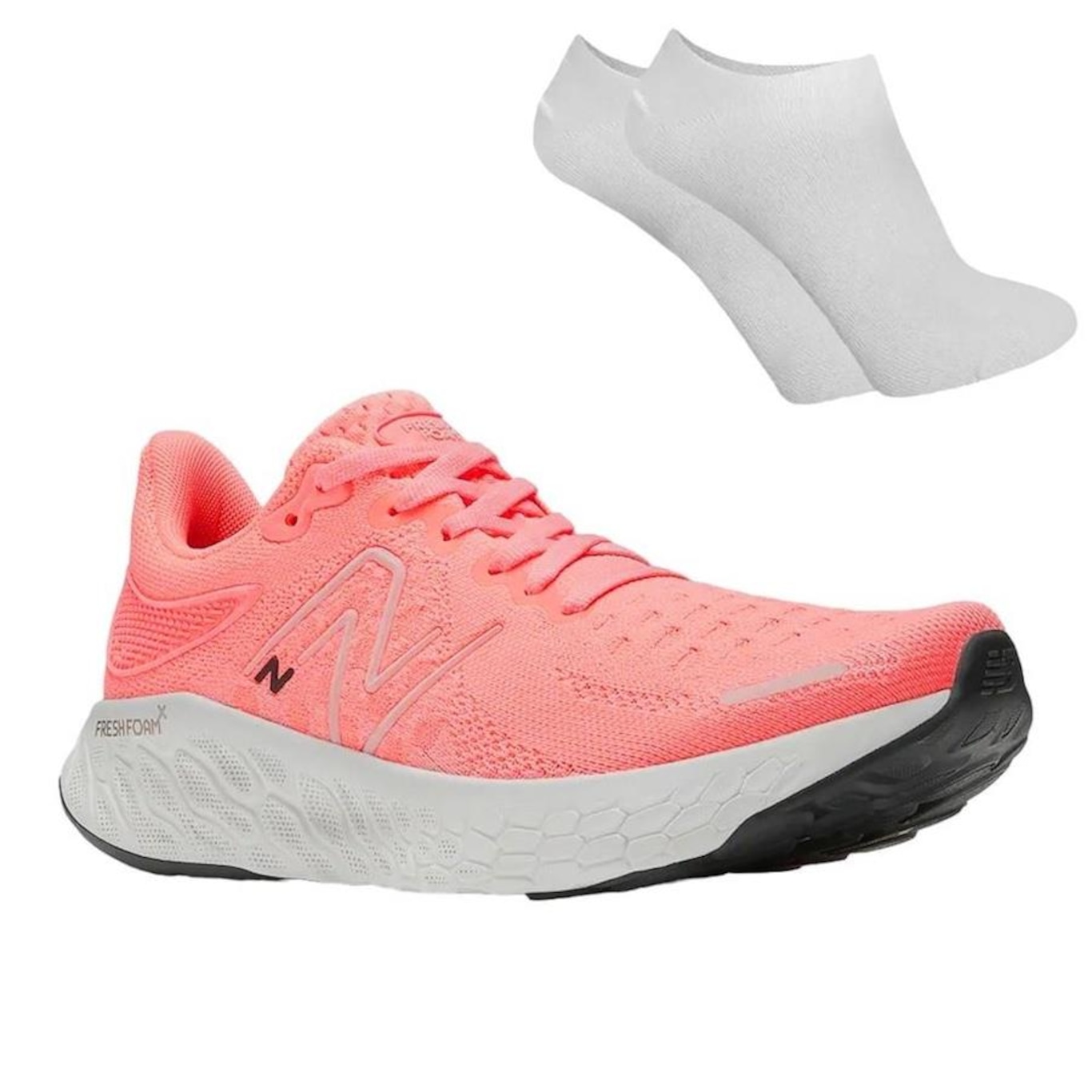 Kit Tênis New Balance Fresh Foam X + Par de Meias - Feminino - Foto 1