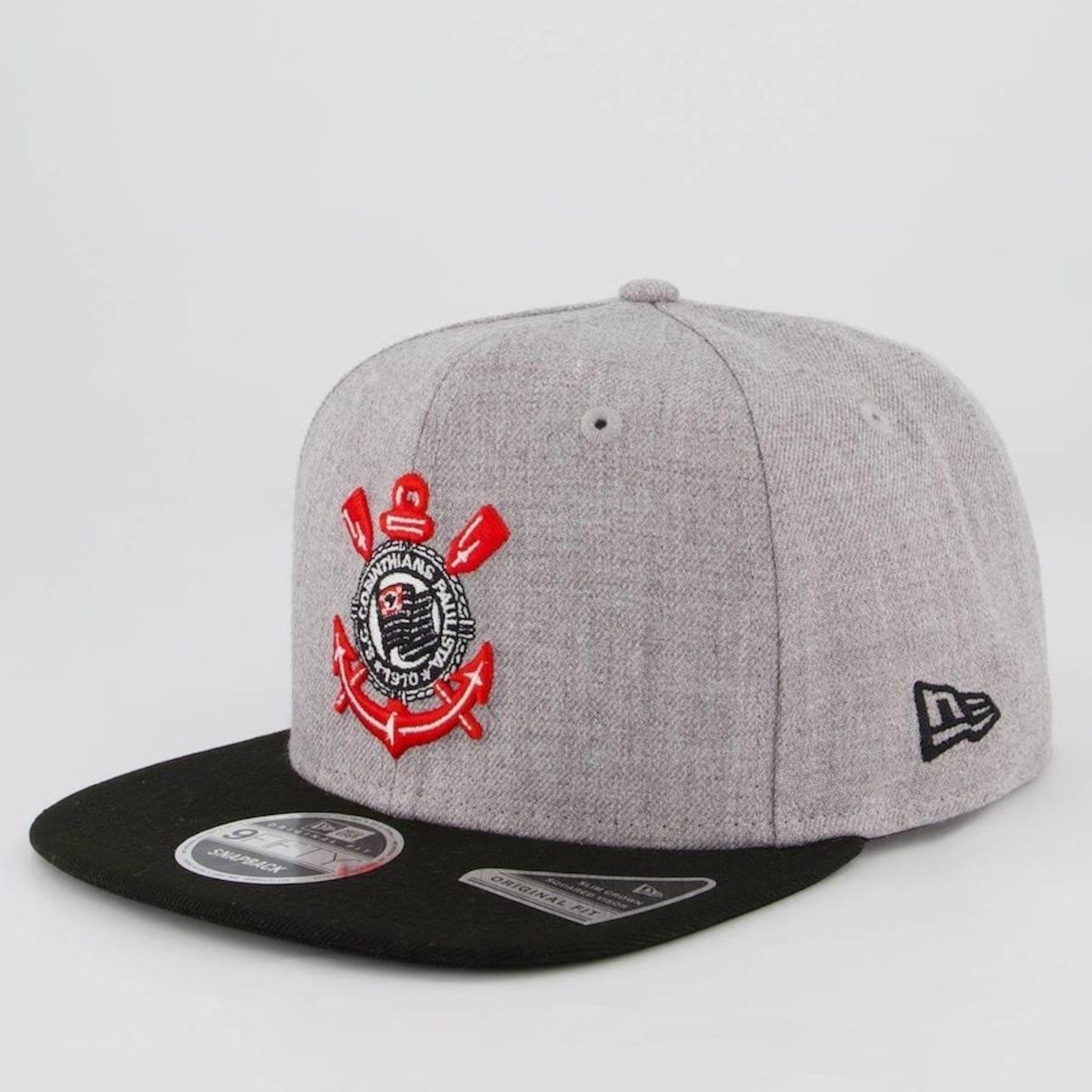 Boné Aba Curva New Era Corinthians - Snapback - Adulto - Foto 1