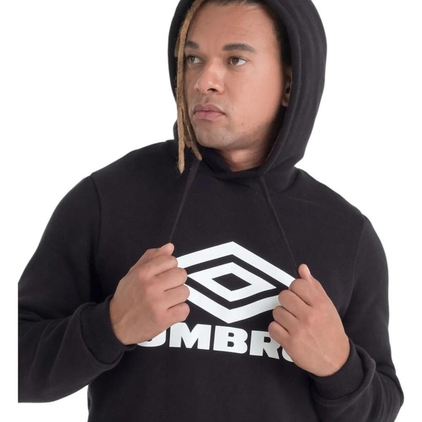 Blusão de Moletom com Capuz Umbro Diamond Essential - Masculino - Foto 3