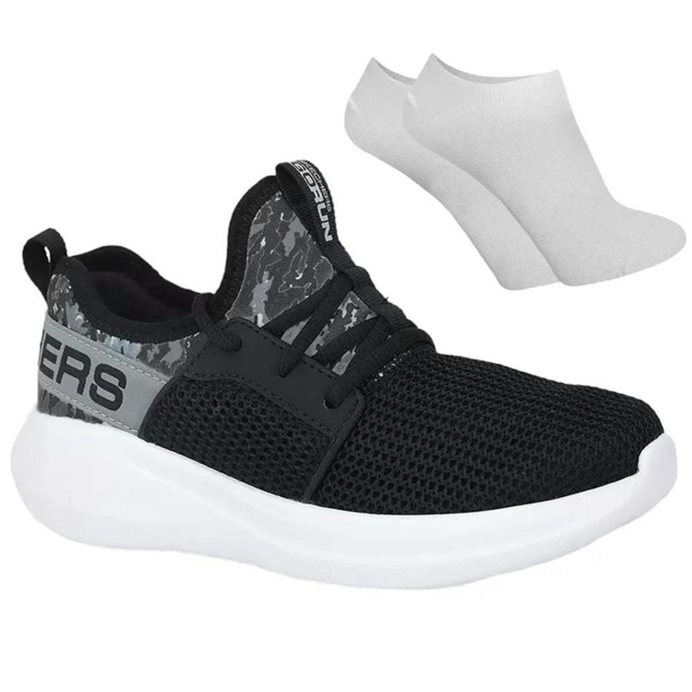 Kit Tênis Skechers Go Run Fast + Par de Meias - Masculino - Foto 1