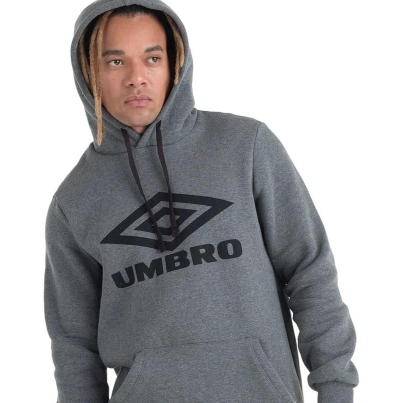 Blusão de Moletom com Capuz Umbro Diamond Essential - Masculino - Foto 3