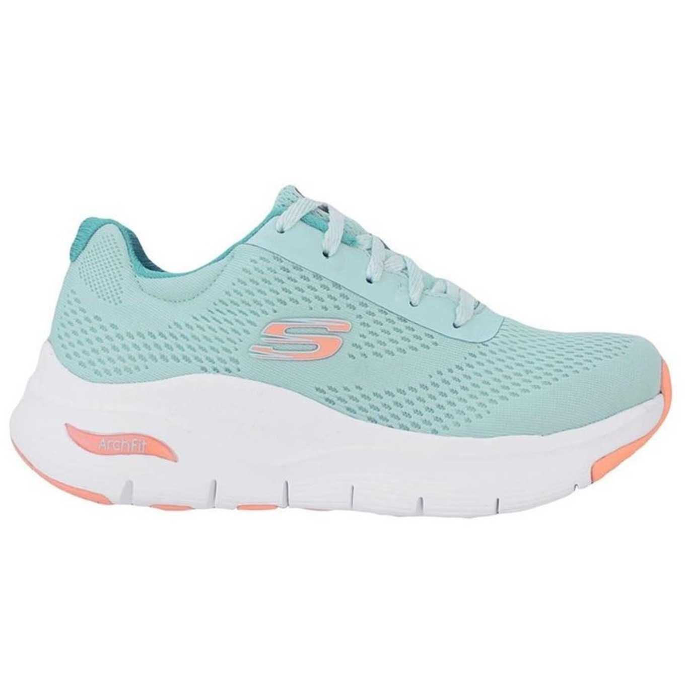 Kit Tênis Skechers Arch Fit + Par de Meias - Feminino - Foto 2