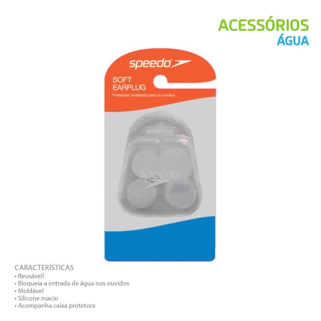 Protetor de Ouvido para Natação Moldavel em Silicone Speedo | Centauro