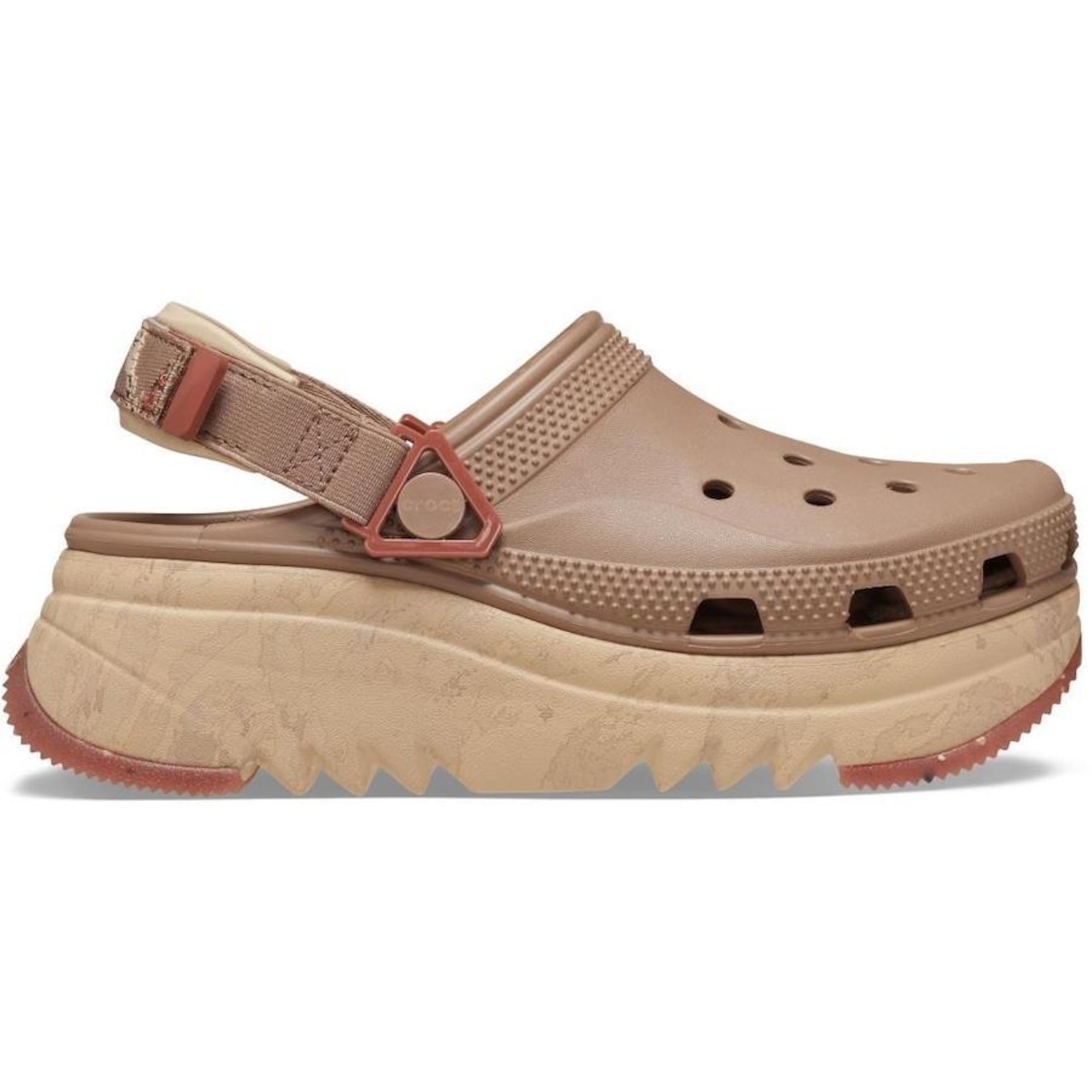 Sandália Crocs Hiker Xcsp Clog Latte - Adulto - Foto 1